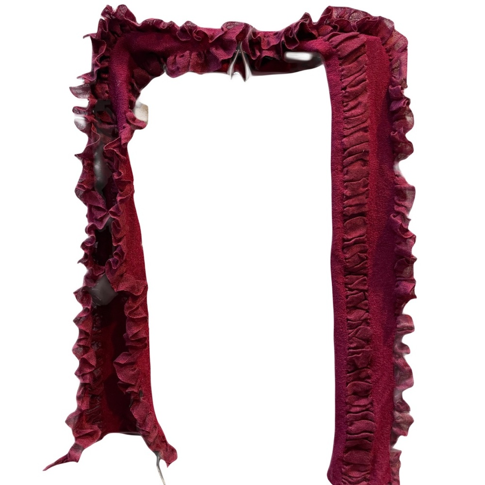 ❤️ THE LIMITED BURGUNDY RUFFLE DRESS SCARF